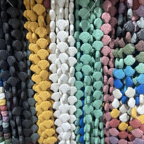 Natural Lava Beads, Shell, DIY, more colors for choice, 7x20mm, Length:Approx 38 cm, Sold By PC