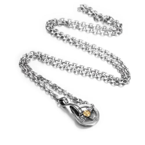 304 Edelstahl Halskette, plattiert, Modeschmuck & unisex, Länge:ca. 70 cm, verkauft von PC