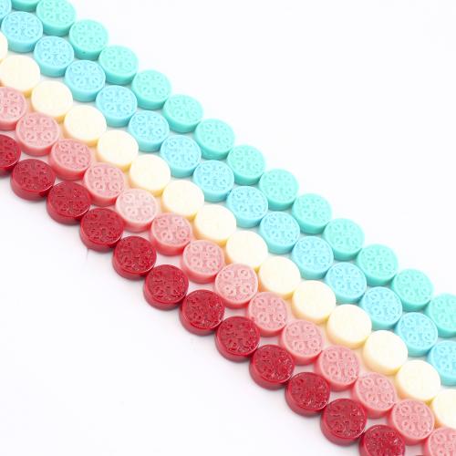 канифольные ювелирные бусины, канифоль, Плоская круглая форма, DIY, Много цветов для выбора, 9.50x4x4mm, длина:Приблизительно 38 см, продается PC