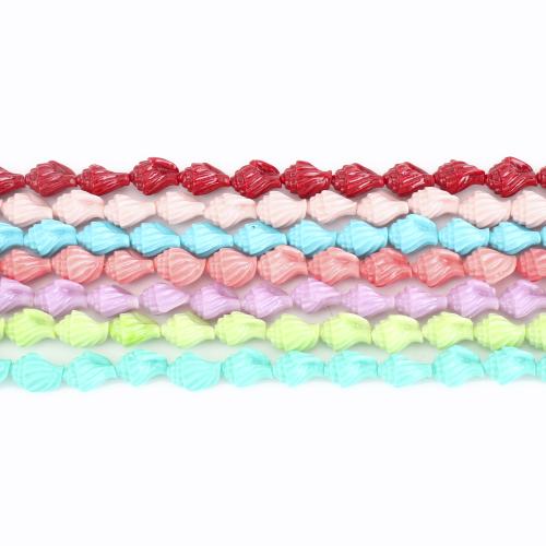 Resin Jewelry Beads, Conch, DIY, more colors for choice, 12.50x9x9mm, Sold Per Approx 36 cm Strand