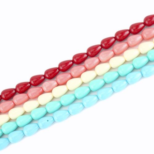 канифольные ювелирные бусины, канифоль, Каплевидная форма, DIY & гладкая, Много цветов для выбора, 12x8x8mm, Продан через Приблизительно 37 см Strand