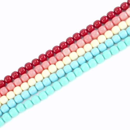 канифольные ювелирные бусины, канифоль, DIY & гладкая, Много цветов для выбора, 8x8x8mm, Продан через Приблизительно 38 см Strand