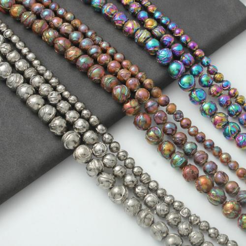 Gemstone Jewelry Beads, Round, plated, DIY & different size for choice, more colors for choice, Sold Per Approx 38 cm Strand