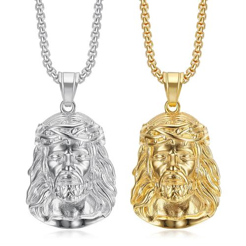 Titanium Steel Pendants, plated, fashion jewelry & different styles for choice & for man & with rhinestone, more colors for choice, 33x54mm, Sold By PC