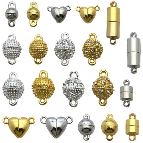Tibetan Style Magnetic Clasp, plated, DIY & different styles for choice & with rhinestone, 100PCs/Bag, Sold By Bag
