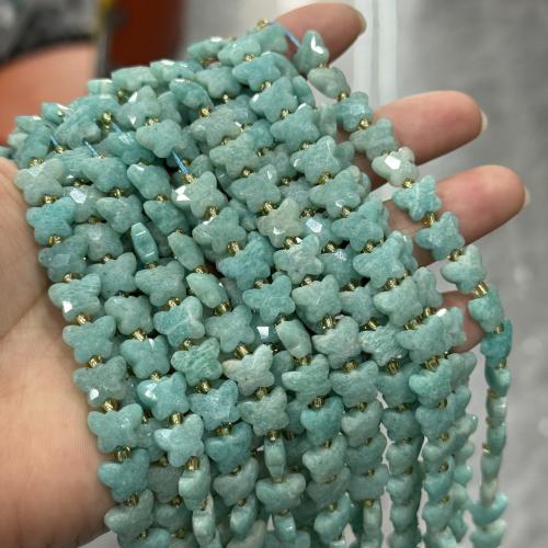 Natural Amazonite Beads, ​Amazonite​, Butterfly, DIY, 10x7mm, Approx 42PCs/Strand, Sold By Strand