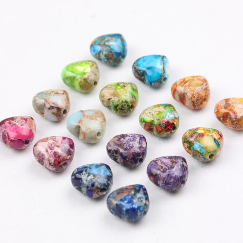 Impression Jasper Beads, Heart, polished, DIY, more colors for choice, 15mm, Sold By PC