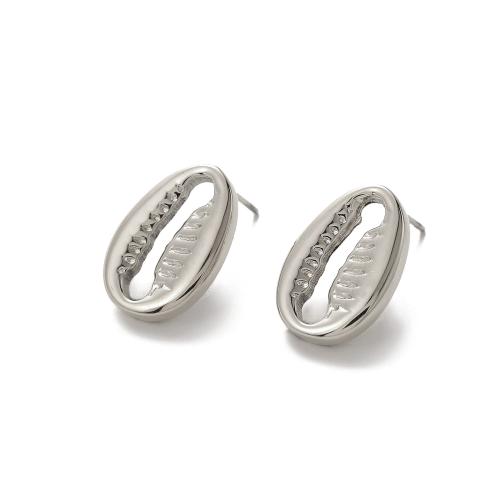 Acier titane boucle d oreille dormeuse, pour femme & creux, couleur originale, 12x18mm, Vendu par paire