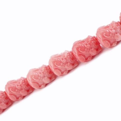 канифольные ювелирные бусины, канифоль, Сказочный Дикий Зверь, DIY, розовый, 14x10x10mm, Продан через Приблизительно 38.5 см Strand