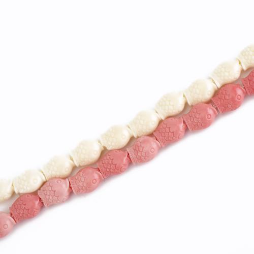 Resin Jewelry Beads, Fish, DIY, more colors for choice, 12x10x6mm, Sold Per Approx 39 cm Strand