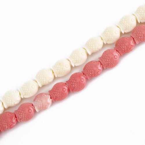 Resin Jewelry Beads, Fish, DIY, more colors for choice, 14x12x8mm, Sold Per Approx 39.5 cm Strand