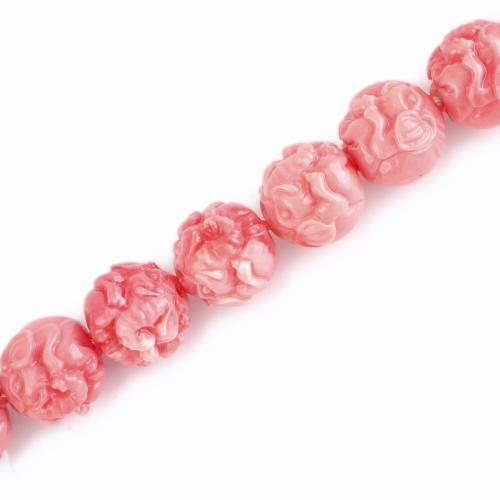 Resin Jewelry Beads, Ganesha, DIY, pink, 12x12x12mm, Sold Per Approx 38 cm Strand
