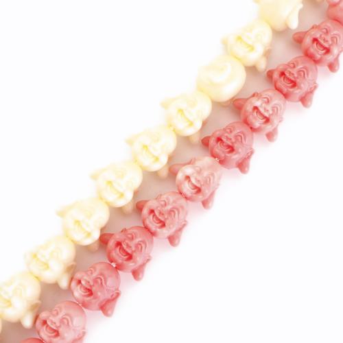 Resin Jewelry Beads, Buddha, DIY, more colors for choice, 12x14x14mm, Sold Per Approx 39 cm Strand