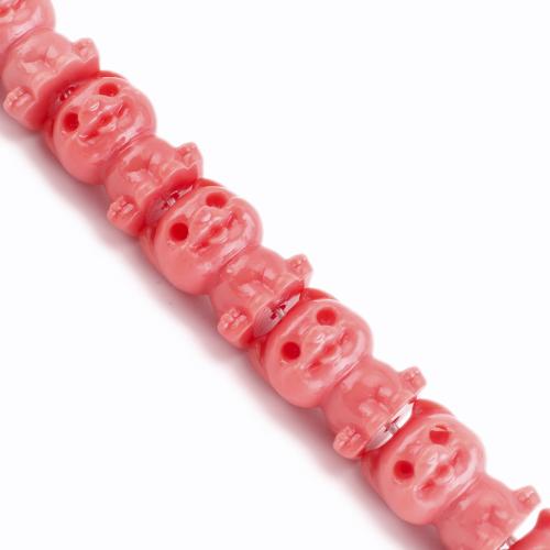 Resin Jewelry Beads, Dog, DIY, pink, 18.80x14x14mm, Sold Per Approx 41 cm Strand
