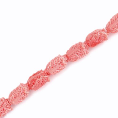 Resin Jewelry Beads, Cabbage, DIY, pink, 8x8x14mm, Sold Per Approx 40 cm Strand
