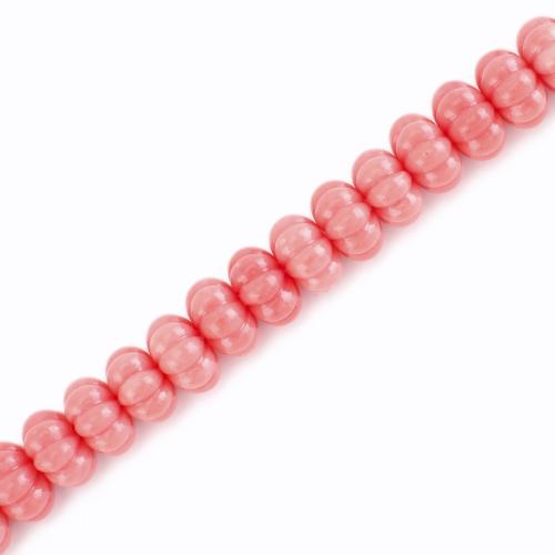 Resin Jewelry Beads, Pumpkin, DIY, pink, 7x10x10mm, Sold Per Approx 38 cm Strand