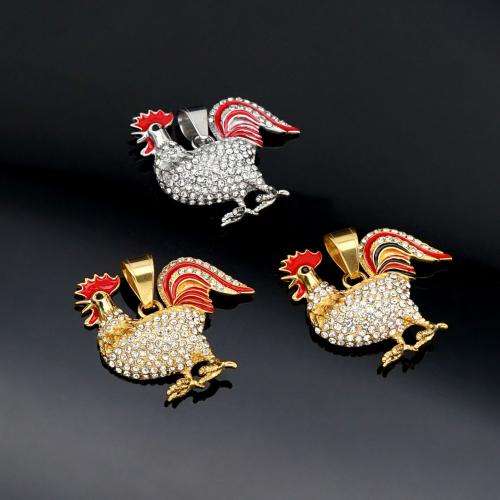 Pendentifs en titane, Acier titane, Placage, DIY & unisexe & styles différents pour le choix & autocollant époxyde & avec strass, plus de couleurs à choisir, 43x40mm, Vendu par PC