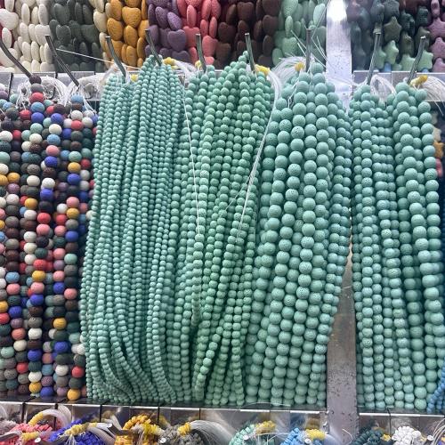 Natural Lava Beads, Round, DIY & different size for choice, more colors for choice, Sold Per Approx 38 cm Strand