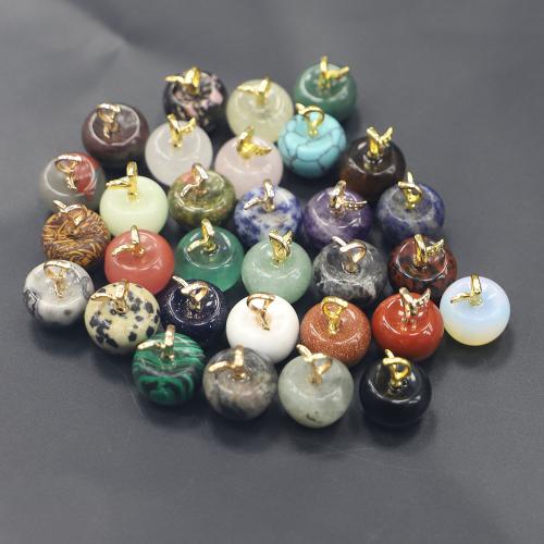 Gemstone Pendants Jewelry, with Tibetan Style, Apple, polished, DIY & different materials for choice, 23x14mm, Sold By PC