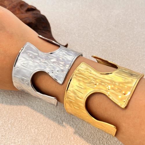 Stainless Steel Cuff Bangle, plated, for woman, more colors for choice, 56mm, Inner Diameter:Approx 63mm, Sold By PC