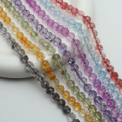 Crystal Beads, Round, polished, DIY & different size for choice & faceted & crackle, more colors for choice, Sold By Strand
