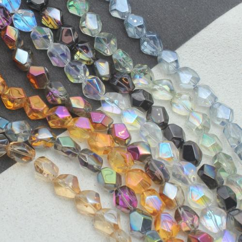 Crystal Beads, Geometrical Pattern, colorful plated, DIY & faceted, more colors for choice, 13x14x10mm, Approx 50PCs/Strand, Sold By Strand