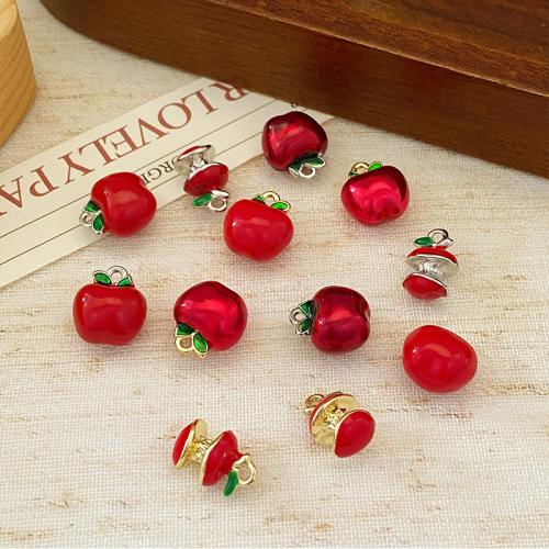 Tibetan Style Enamel Pendants, Apple, plated, DIY & different styles for choice, more colors for choice, Sold By PC