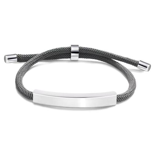 304 Edelstahl Armband, mit Terylen Schnur, plattiert, Modeschmuck & unisex, keine, Länge:ca. 25 cm, verkauft von PC