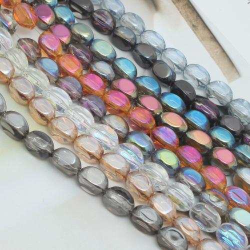 Abalorios de Cristal, chapado, Bricolaje, más colores para la opción, 7x11mm, aproximado 80PCs/Sarta, Vendido por Sarta