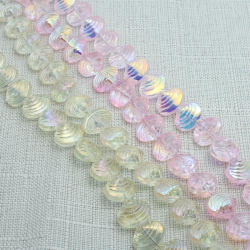 Crystal Beads, Shell, plated, DIY, more colors for choice, 12x14x10mm, Approx 50PCs/Strand, Sold By Strand