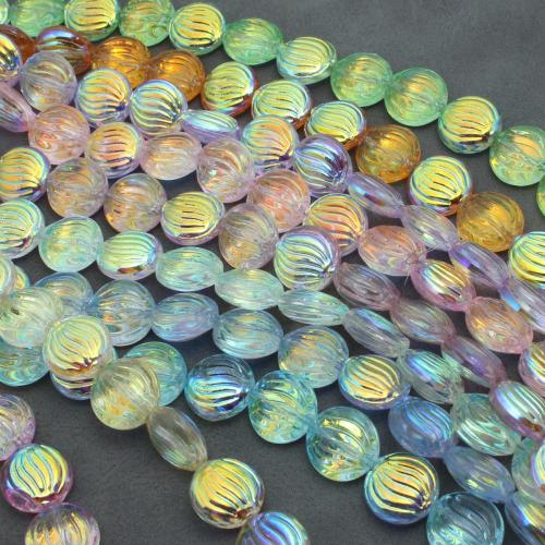 Crystal Beads, Lantern, plated, DIY, more colors for choice, 14x7mm, Approx 65PCs/Strand, Sold By Strand