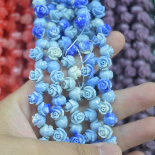 Perles de coquille colore naturelle, Shell Powder, Rose, DIY, plus de couleurs à choisir, 6mm, 100PC/sac, Vendu par sac