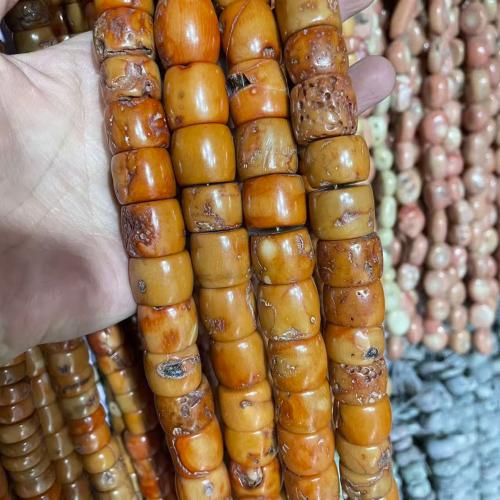 Natürliche Korallen Perlen, Eimer, DIY, rote Orange, beads size 13-20mm, verkauft per ca. 38 cm Strang