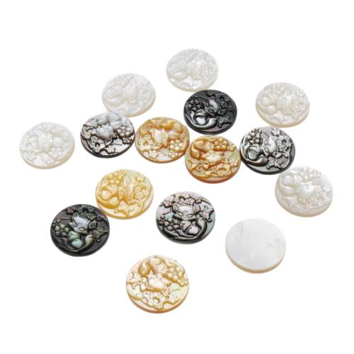 Muschel Cabochons, Fuchs, DIY, keine, 15mm, verkauft von PC