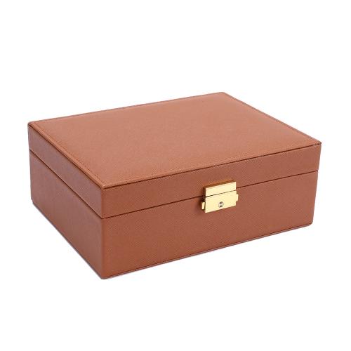 PU Leather Multifunctional Jewelry Box, with Velveteen, Rectangle, Double Layer & dustproof, more colors for choice, 230x170x90mm, Sold By PC
