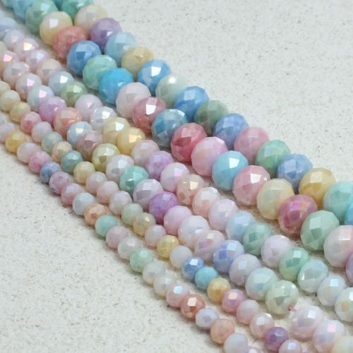 Crystal Beads, Abacus, plated, DIY & different size for choice & faceted, Crystal Vitrail Medium, Sold By Strand
