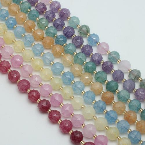 Kristall-Perlen, Kristall, rund, DIY & facettierte, mehrere Farben vorhanden, 10mm, ca. 36PCs/Strang, verkauft von Strang