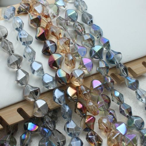 Abalorios de Cristal, Irregular, chapado, Bricolaje & facetas, más colores para la opción, 10mm, Vendido para aproximado 38 cm Sarta