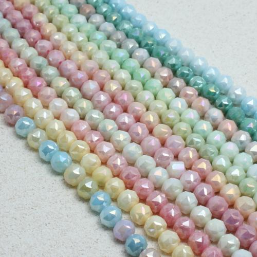 Бусины из кристаллов, Кристаллы, Круглая, разноцветная плакировка, DIY & разный размер для выбора & граненый, много цветов для вабора, продается Strand