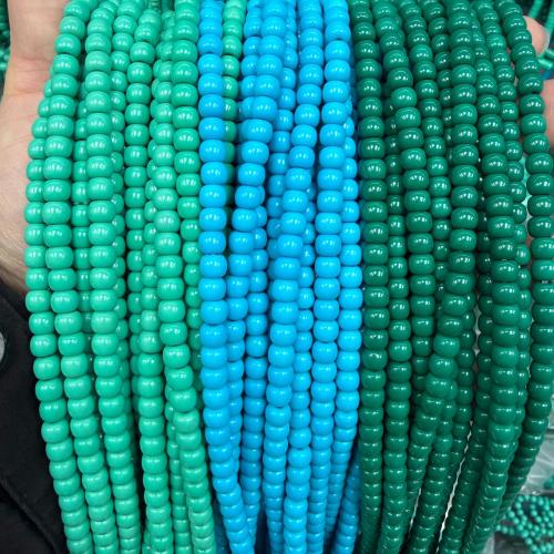 Turquoise Beads, polished, DIY, more colors for choice, 5x6mm, Approx 108PCs/Strand, Sold By Strand