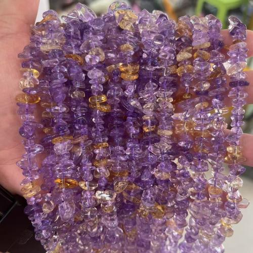 Природные кварцевые Украшения Бусы, Аметрин, Нерегулярные, DIY, 8mm, Продан через Приблизительно 35-40 см Strand