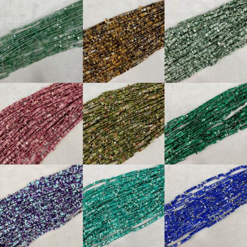 Полудрагоценный камень Бусины, DIY & различные материалы для выбора & двойное отверстие, 2x5mm, Приблизительно 145ПК/Strand, продается Strand