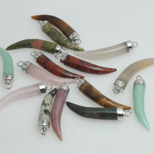 Ювелирные подвески из драгоценных камней, Полудрагоценный камень, Хорн, DIY & различные материалы для выбора, 6x36mm, продается PC