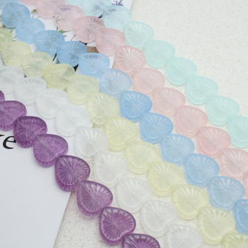 Kristall-Perlen, Kristall, Herz, DIY, mehrere Farben vorhanden, 18x18x5mm, verkauft per ca. 38 cm Strang