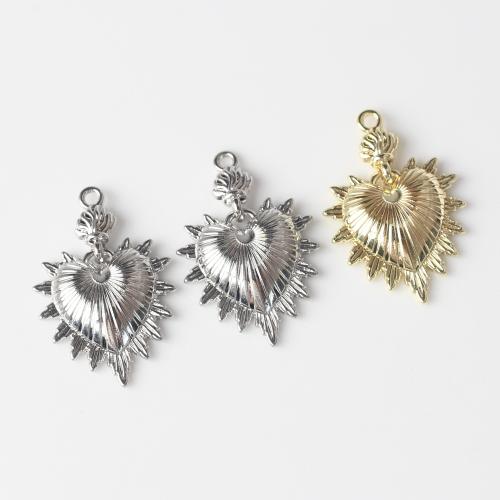 Tibetan Style Heart Pendants, plated, DIY, more colors for choice, 20x29x3mm, Hole:Approx 2mm, 10PCs/Bag, Sold By Bag