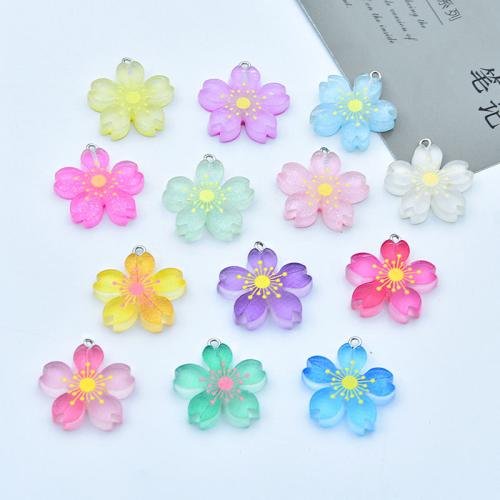 Подвески из смолы, канифоль, Форма цветка, DIY, Много цветов для выбора, 28x27mm, продается PC