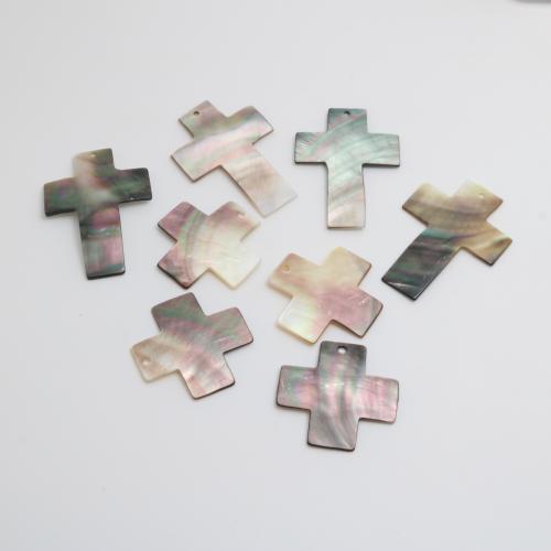 Подвески из натуральных черных ракушек, Ракушка, Kресты, DIY & разный размер для выбора, продается PC