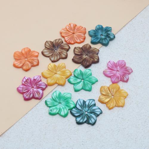 Подвески из ракушек, Ракушка, Форма цветка, крашеный & DIY, Много цветов для выбора, 20mm, продается PC
