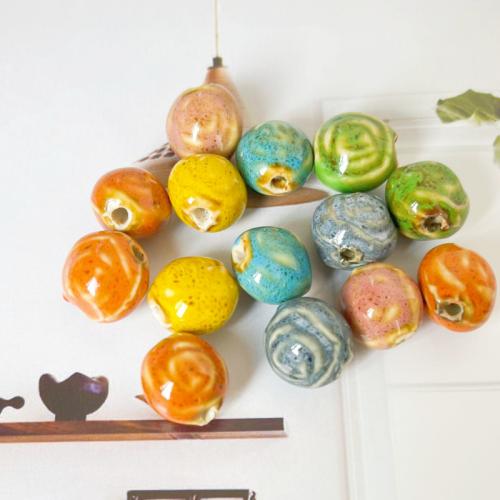 Porcelain Jewelry Beads, Rose, glazed, DIY, more colors for choice, 14x13mm, Hole:Approx 2.5mm, Sold By PC