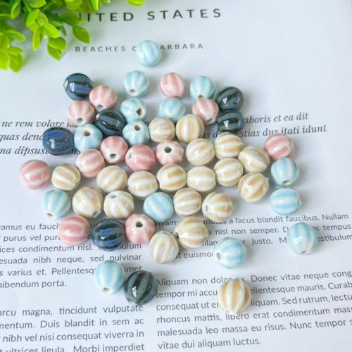 Porzellan Schmuckperlen, Wassermelone, DIY, keine, 11x11mm, Bohrung:ca. 2.5mm, verkauft von PC